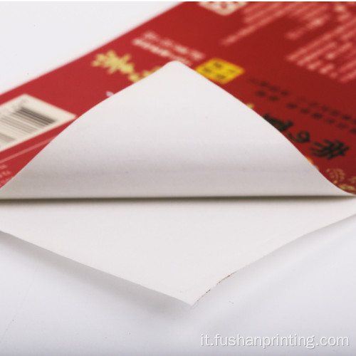 Adesivo di etichetta adesiva per ologrammi personalizzato in metallo di carta